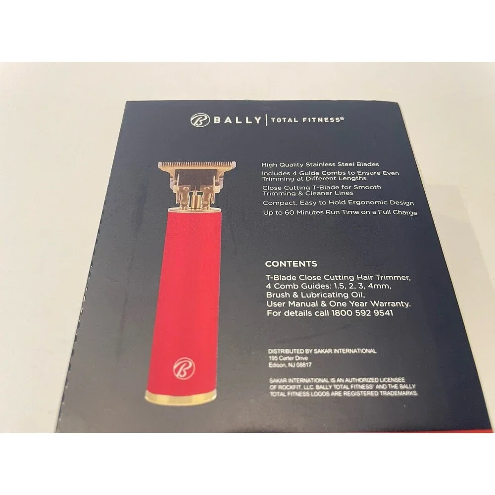 Bally Total Fitness T-Blade Close Cutting Trimmer Stainless Steel Blades New